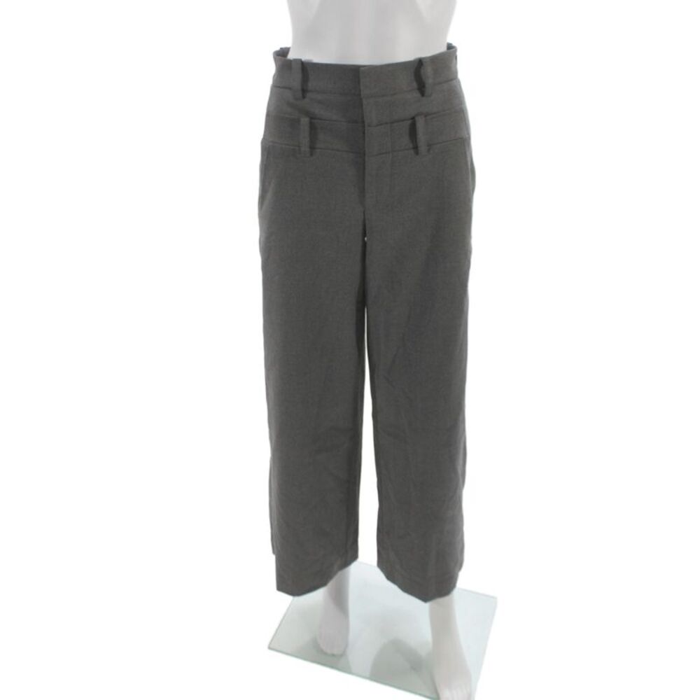 Alice + Olivia Women Dark Gray Capri Pants Button Closure Size 0